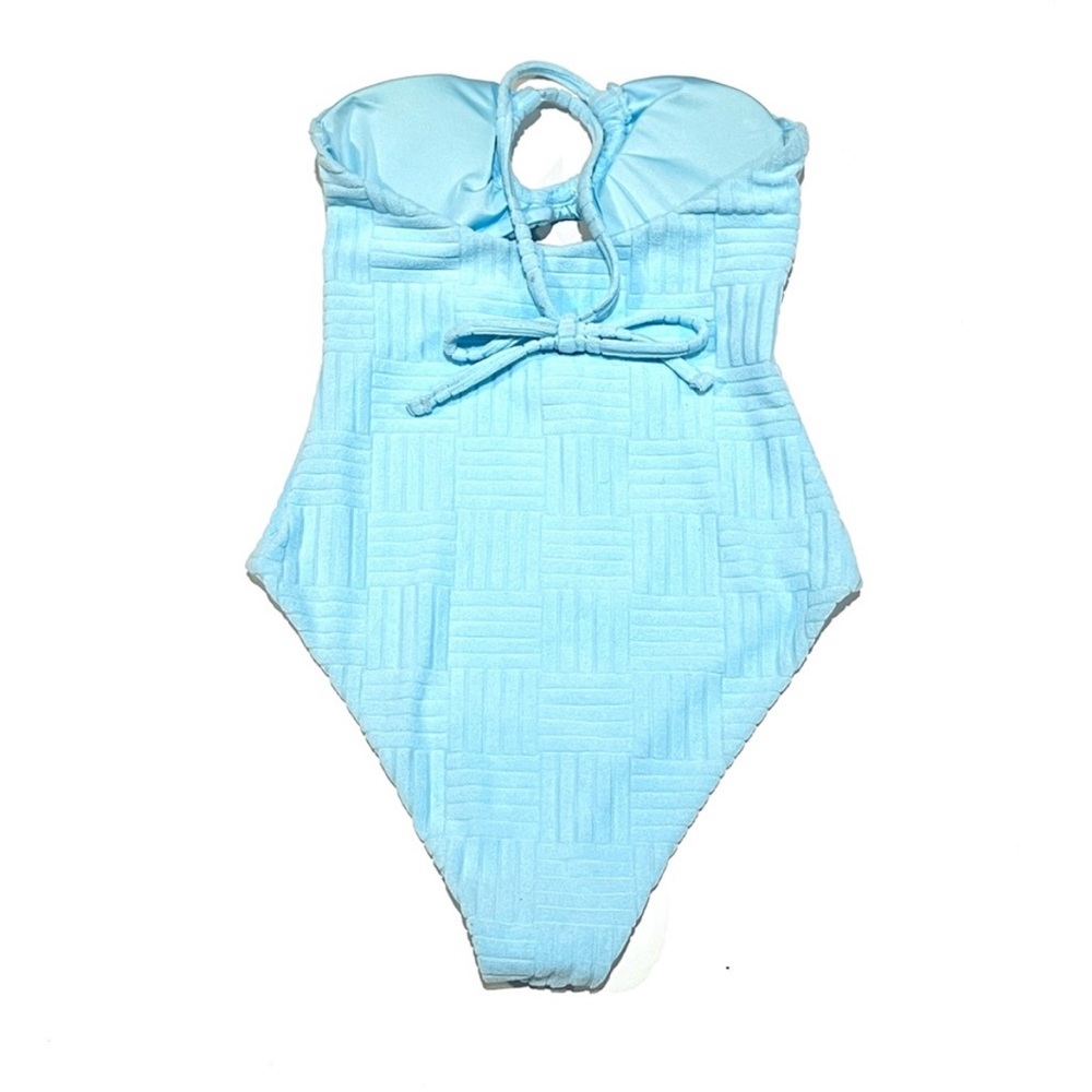 Beach Riot Light Blue Textured One-Piece Swimsuit - Picture 7 of 7